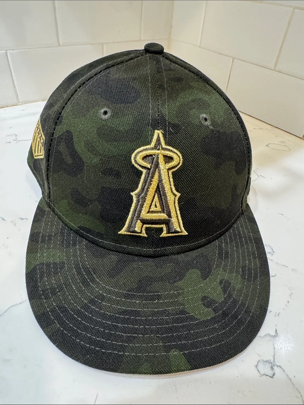 MLB Authentic Collection Camo On-Field Cap Angels